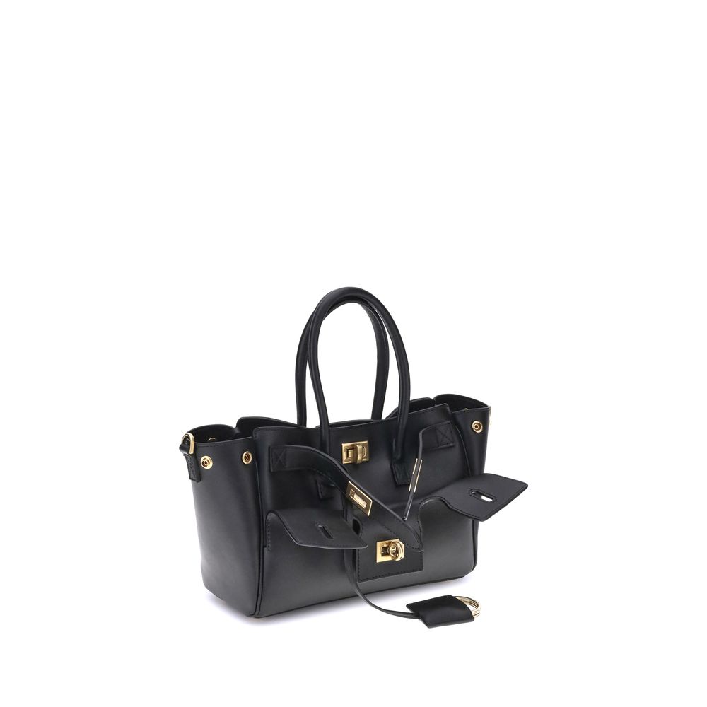 Balenciaga Black Calf Leather Bos Taurus Shoulder Bag