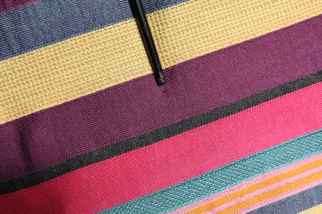 Multicolor Stripes Collared Men Polo T-shirt