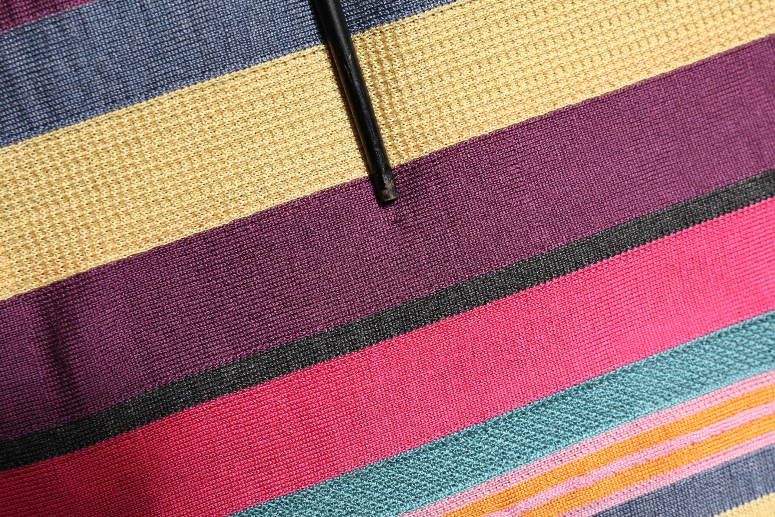 Multicolor Stripes Collared Men Polo T-shirt