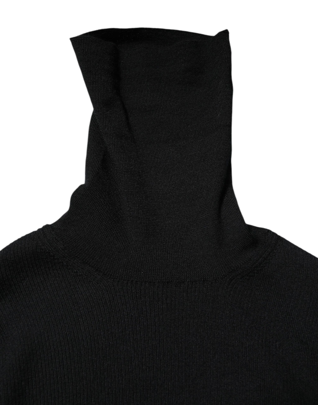 Black Long Sleeves Turtle Neck Mini Dress