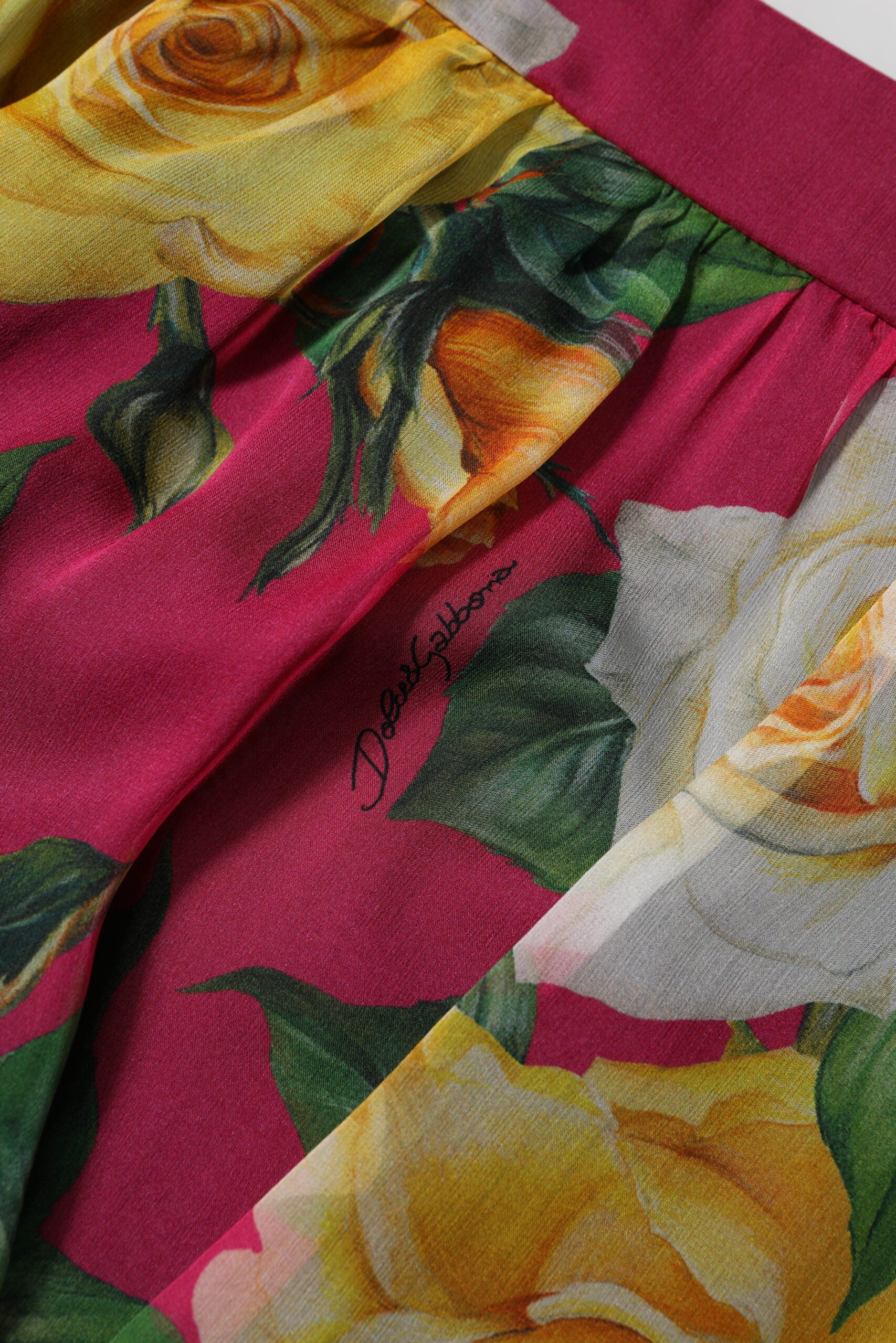 Red Floral High Waist Women Hot Pants Shorts