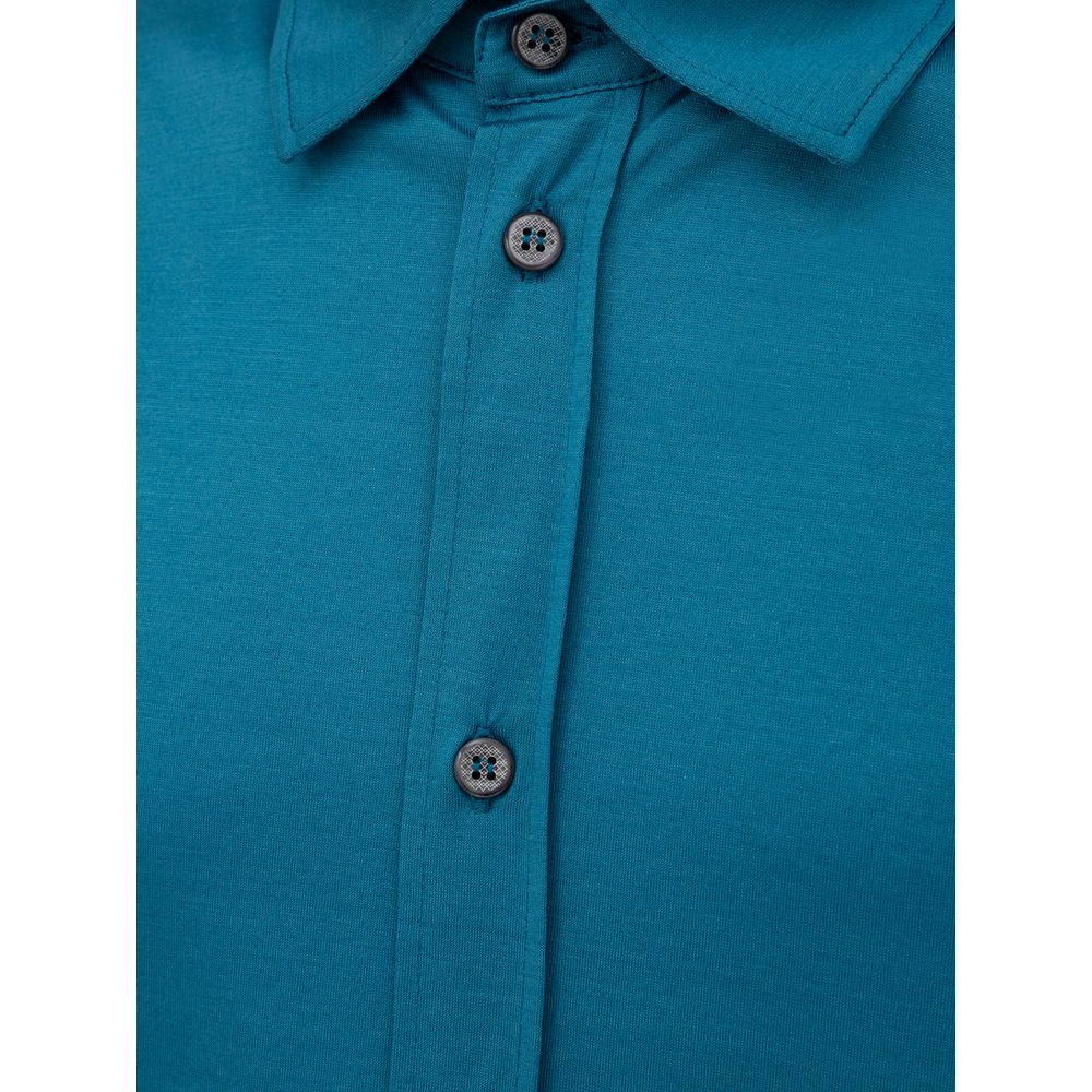 Blue Cotton Shortsleeve Shirt