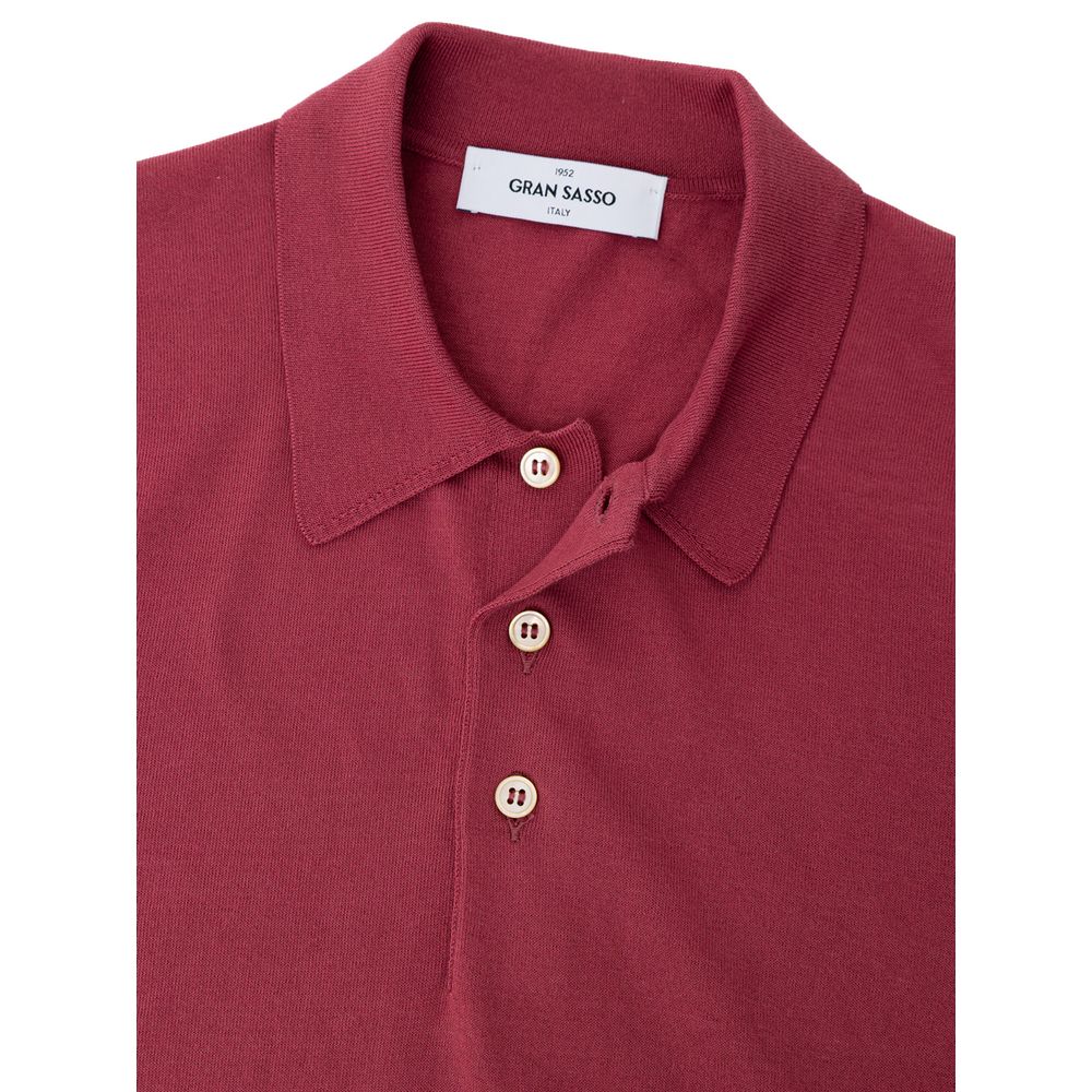 Red Cotton Polo Shirt