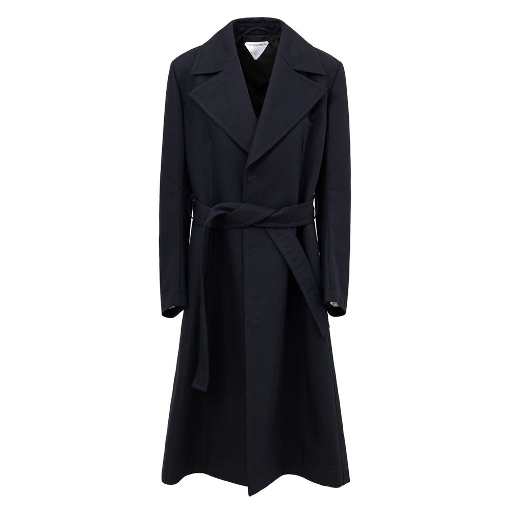 Blue Cotton Trench Coat