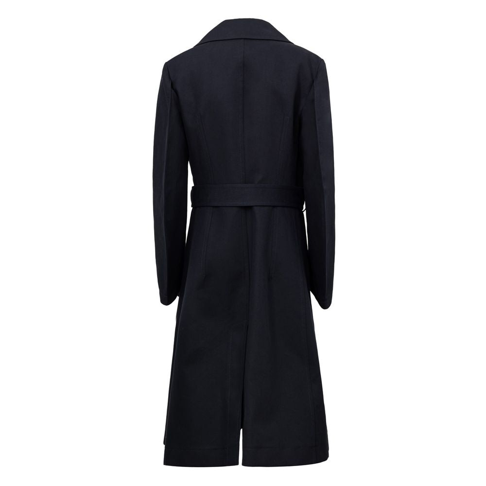 Blue Cotton Trench Coat