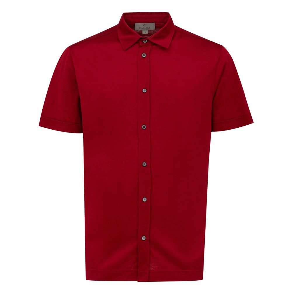 Red Cotton Shortsleeve Shirt