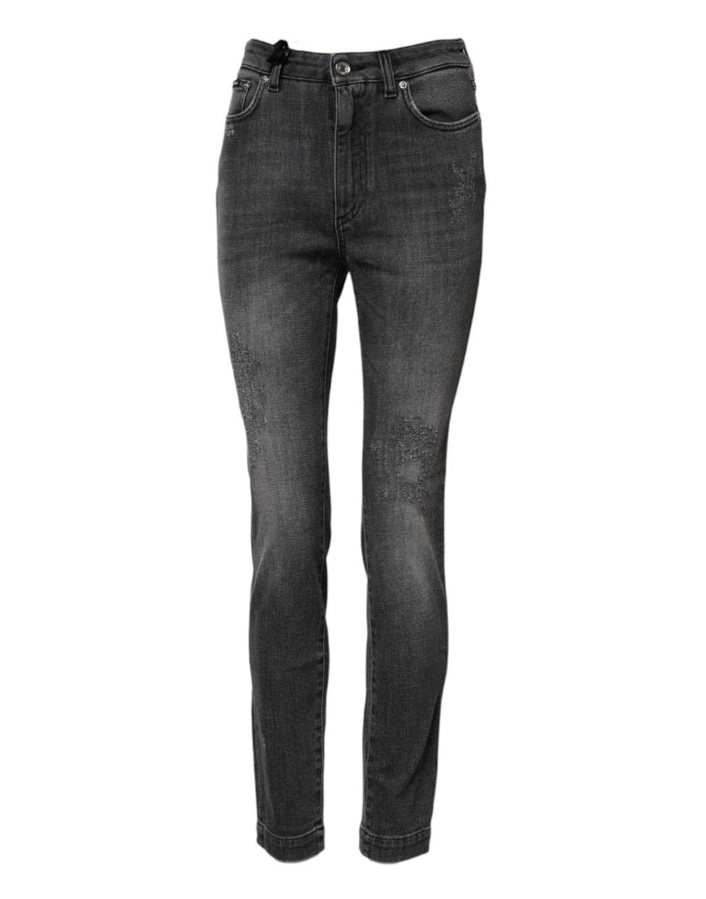 Dark Gray AUDREY Cotton Skinny Denim Jeans