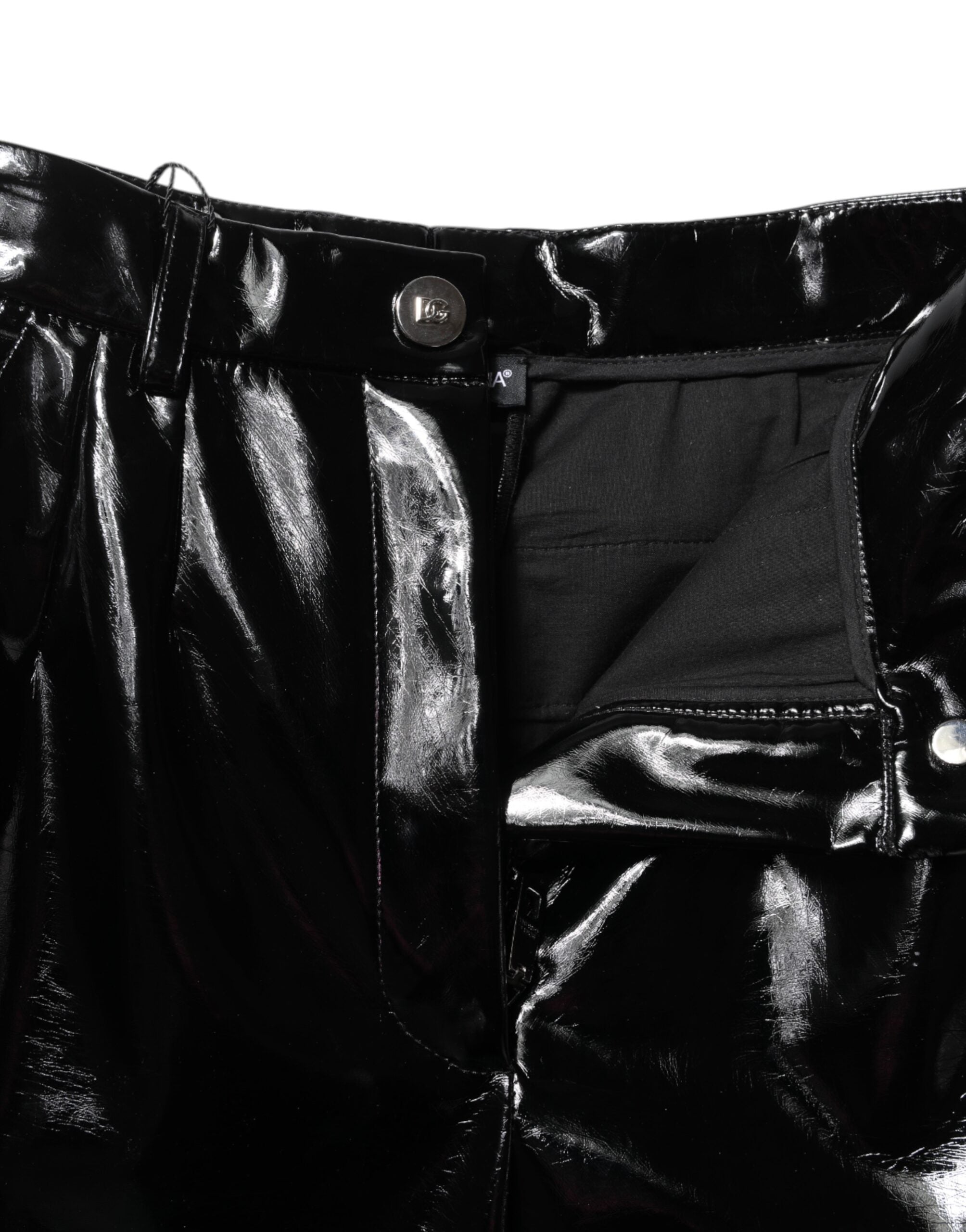 Dolce & Gabbana Black High Waist Cargo Bootcut Pants