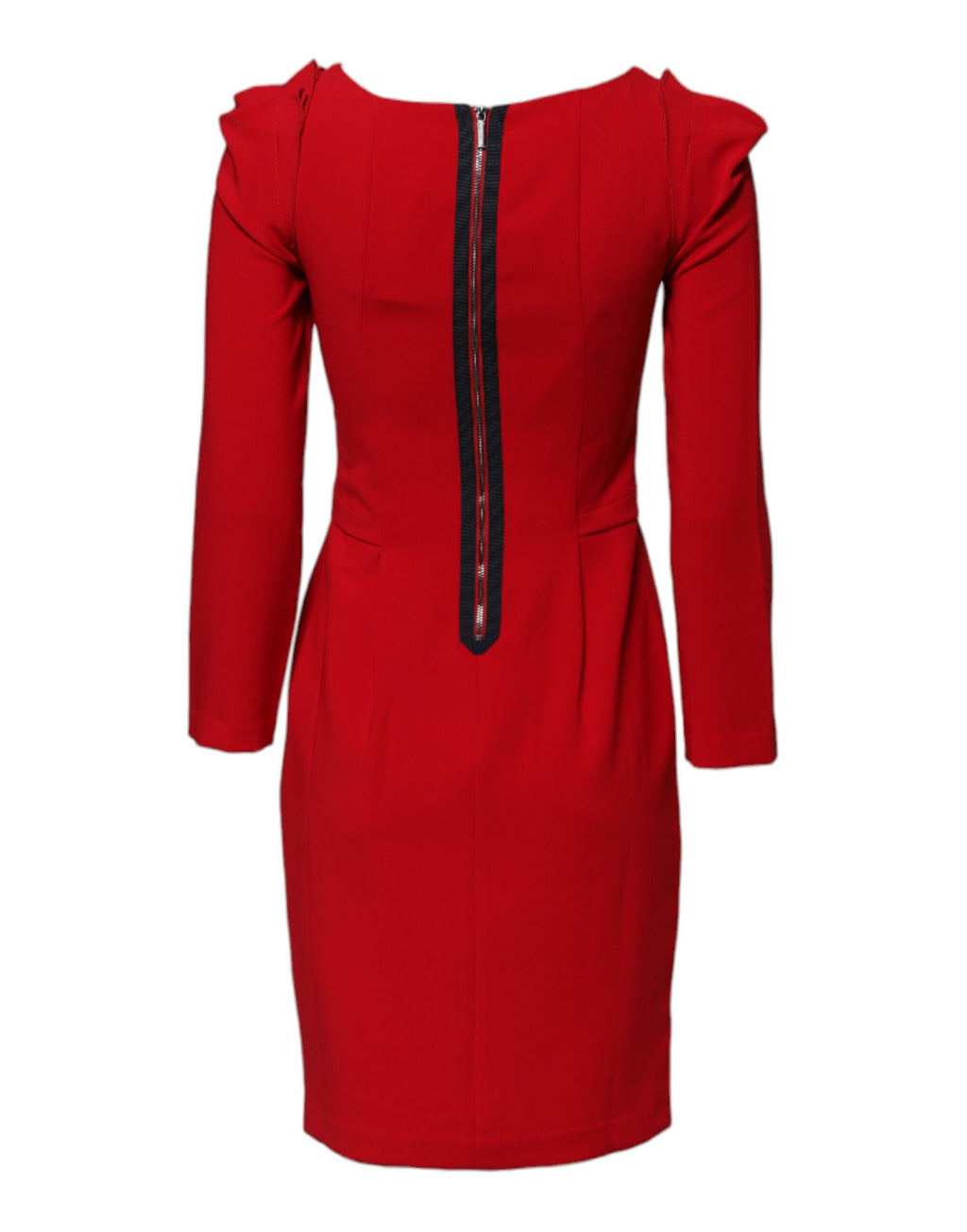 Red Above Knee Long Sleeves Sheath Dress