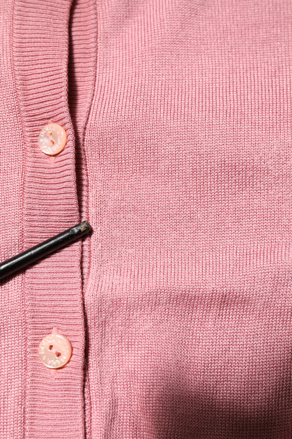 Pink Silk Cropped Crew Neck Cardigan Sweater