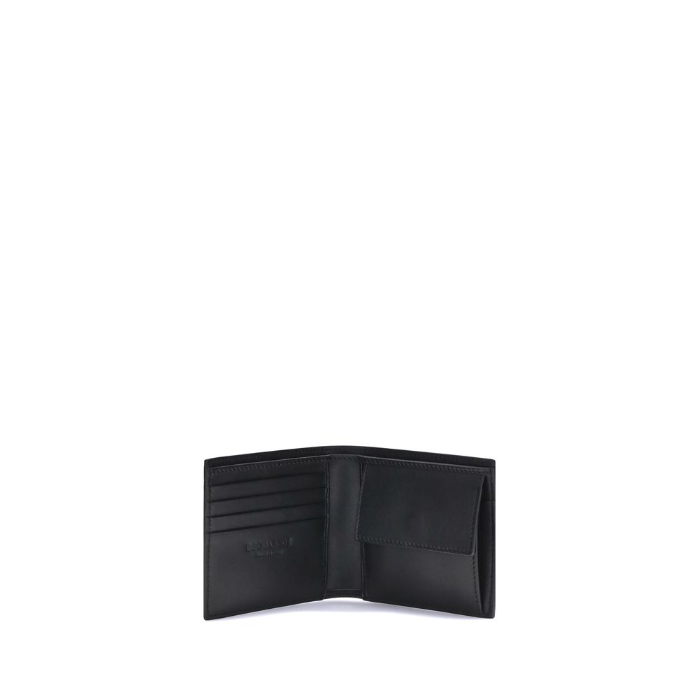 Dsquared² Black Calf Leather Bos Taurus Wallet