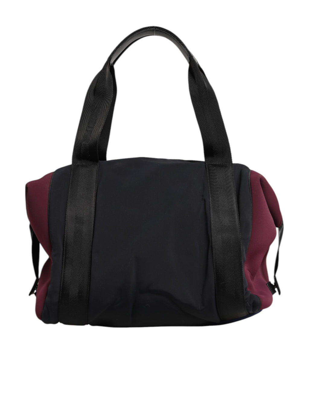 Black Maroon Hand Shoulder Duffel Travel Bag