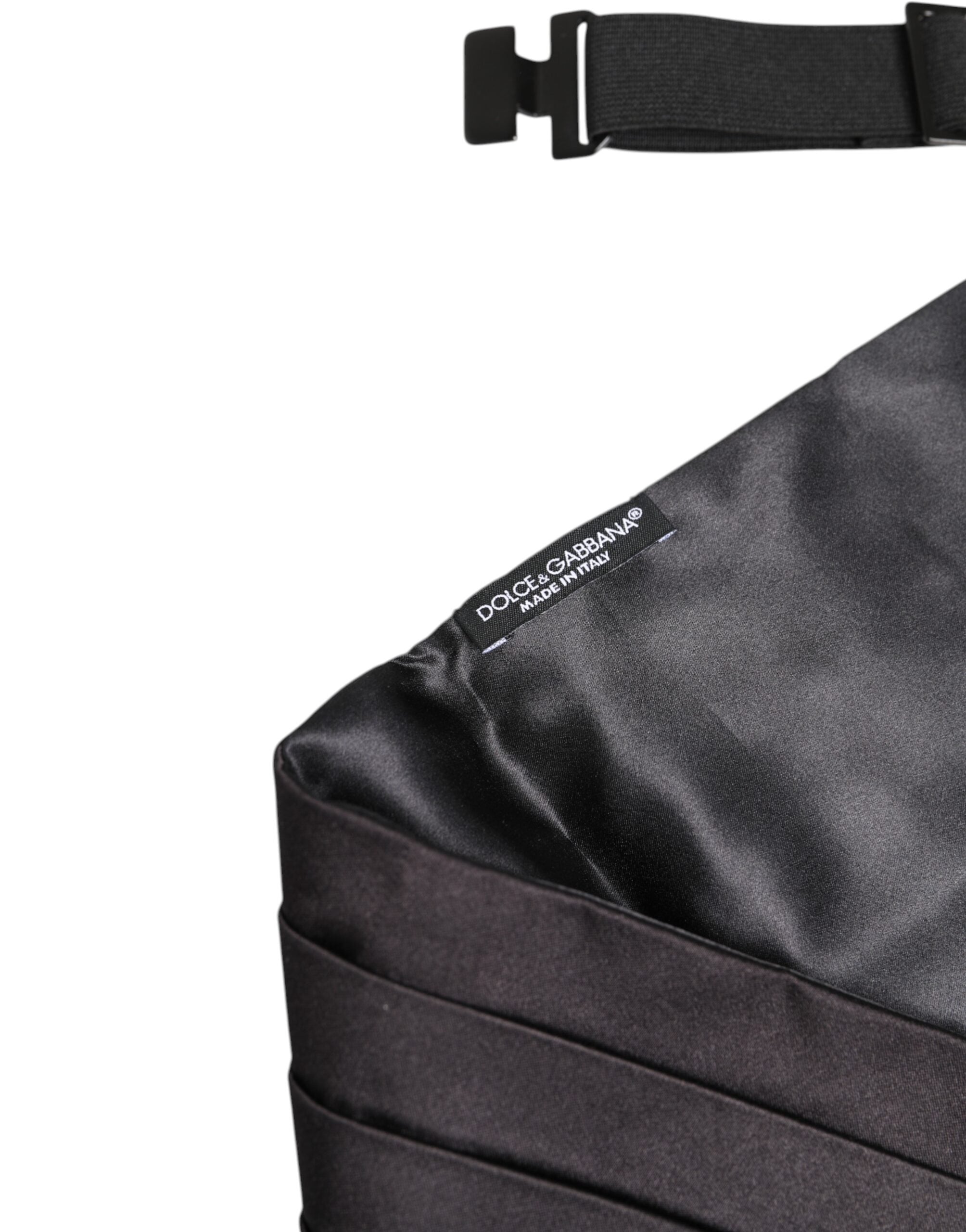 Black Men 100% Silk Belt Wide Waist Cummerbund