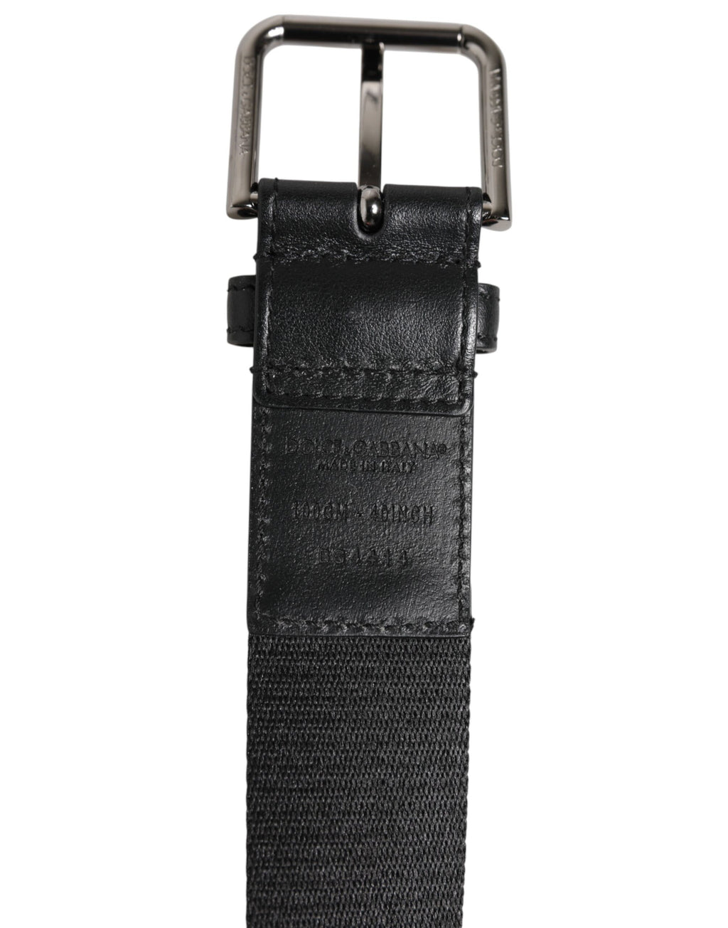 Blue Black Polyester Metal Buckle Belt