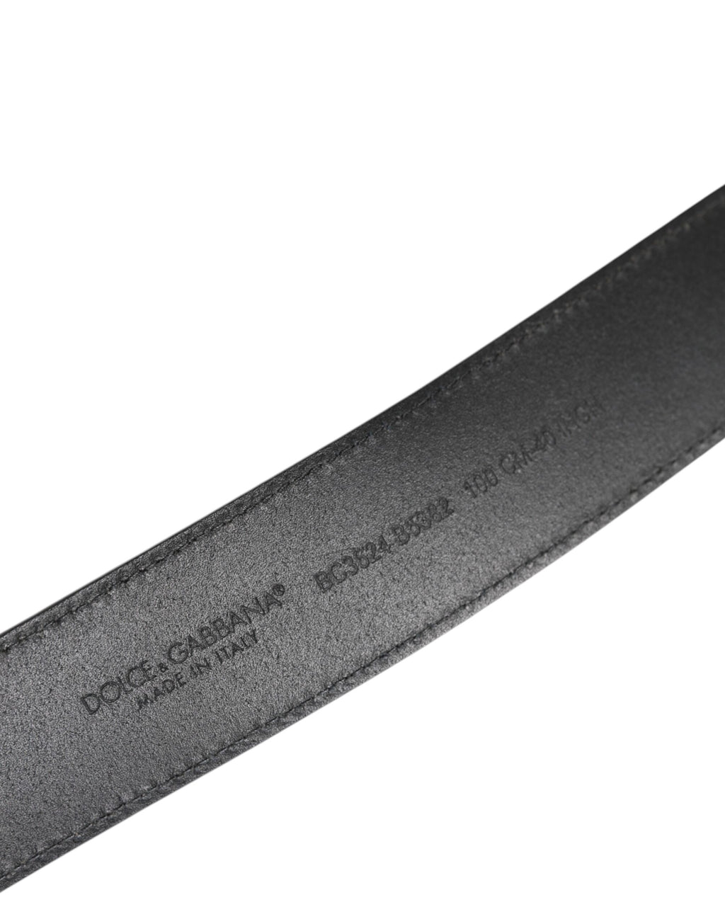 Dolce & Gabbana Black Leather Classic Metal Logo Buckle Belt