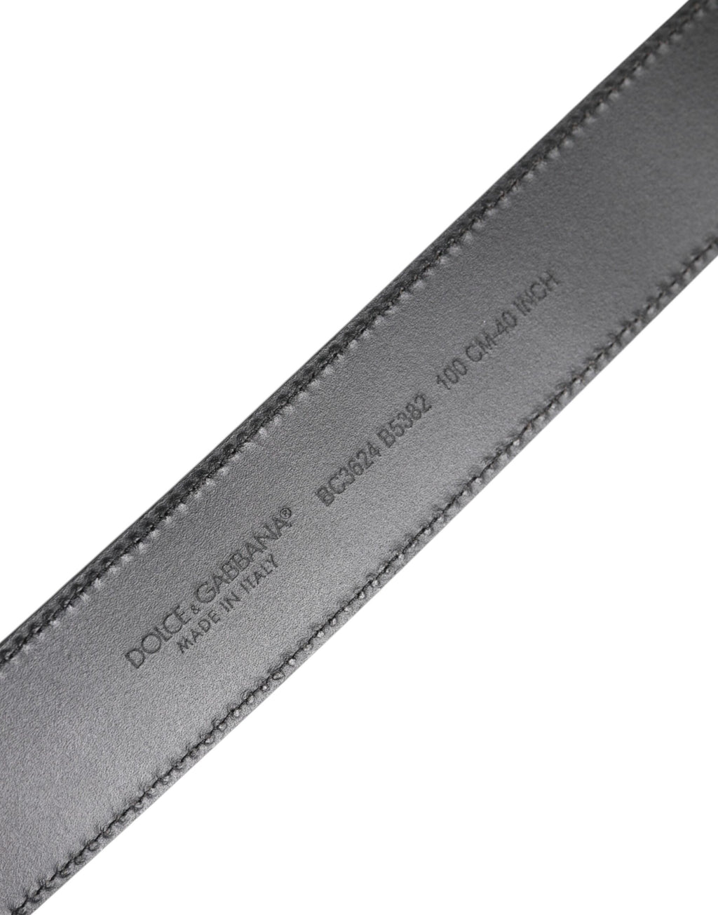 Black Leather Metal Logo Buckle Belt