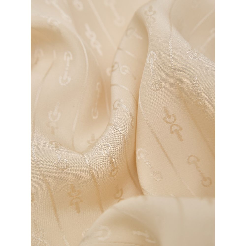 Beige Silk Pattern Shirt