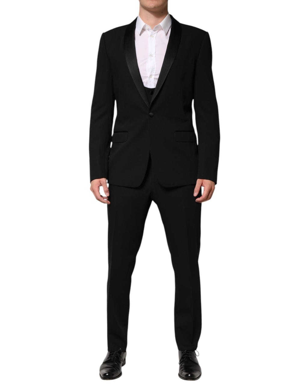 Black Wool 3 Piece Single Breasted Suit