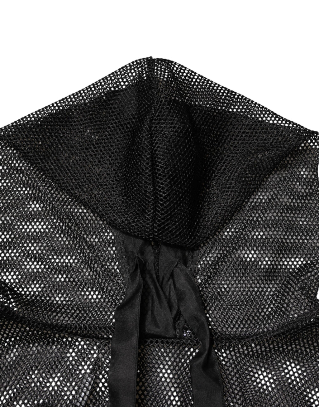 Black See Through Hooded Pullover Sweater