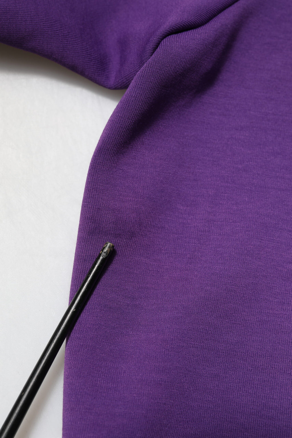 Purple Floral Print Cotton Long Sleeves Top