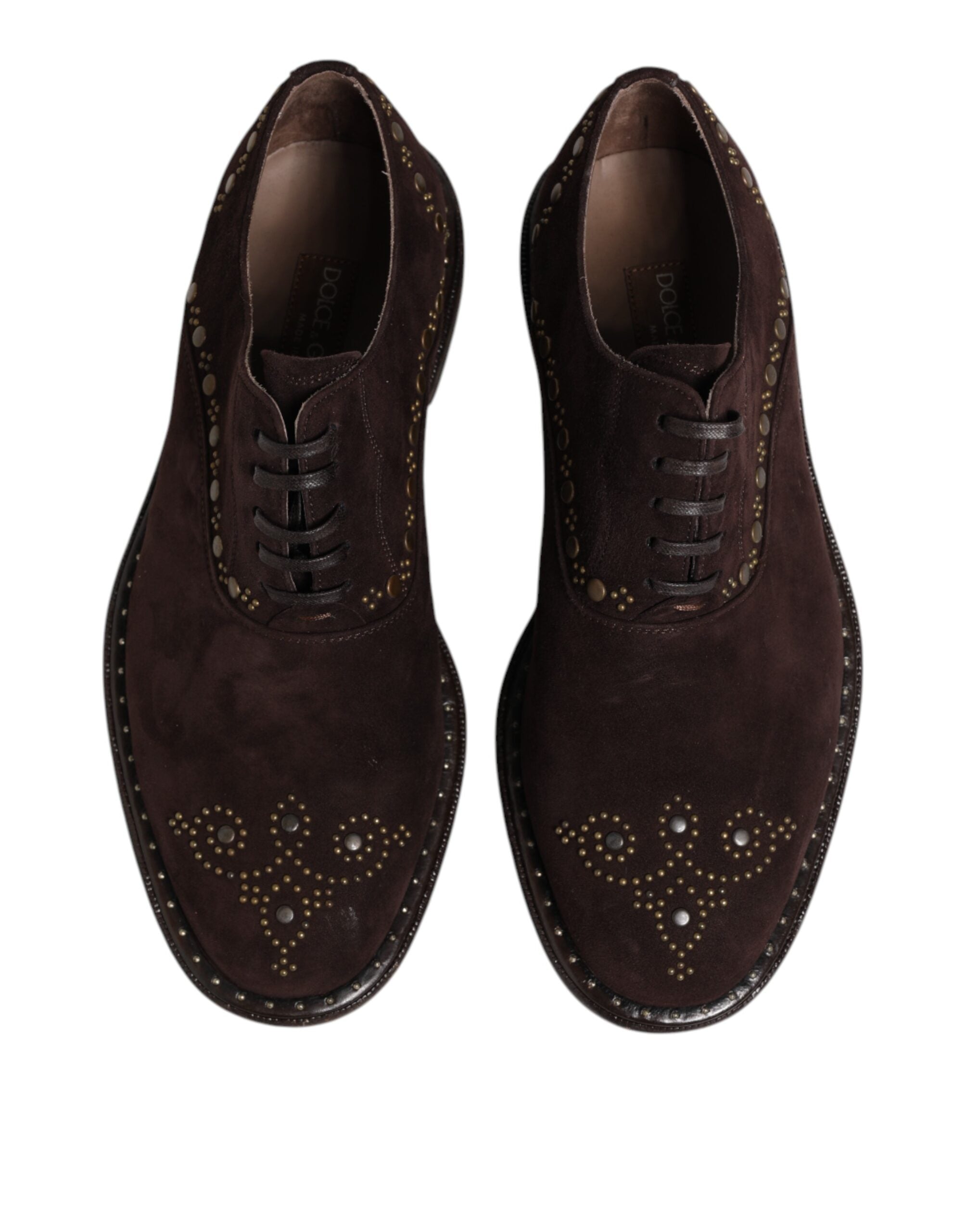 Brown Velvet Lace Up Oxford Dress Shoes