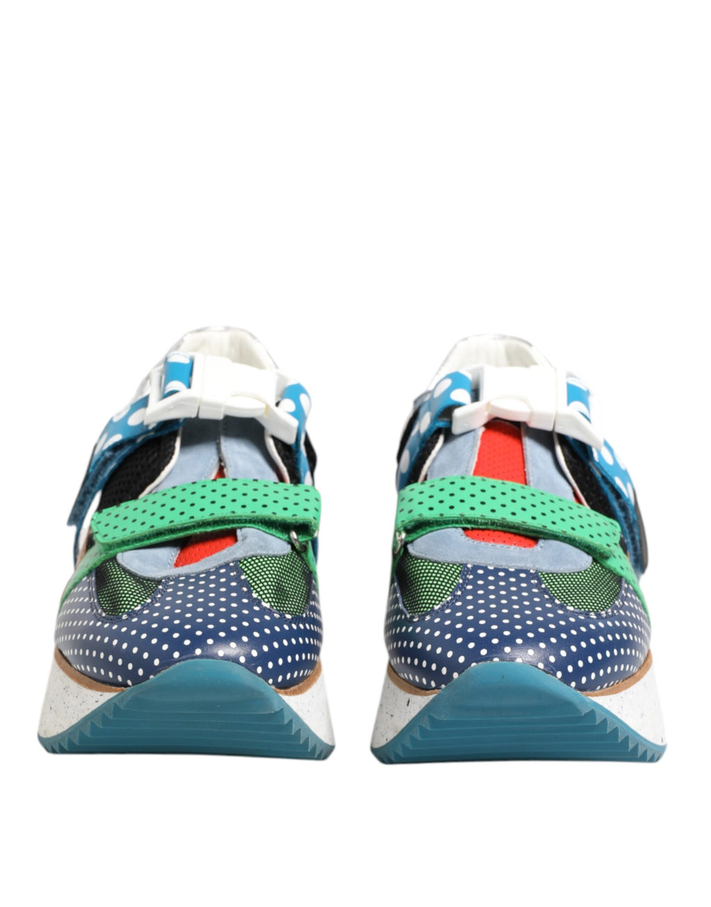 Multicolor Leather Low Top Sneakers Shoes