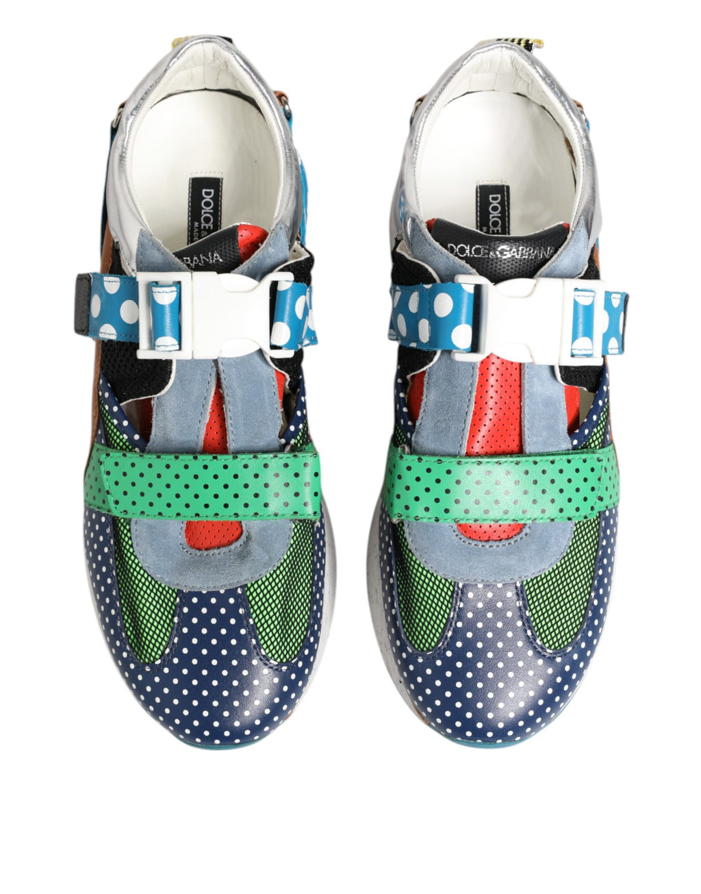 Multicolor Leather Low Top Sneakers Shoes