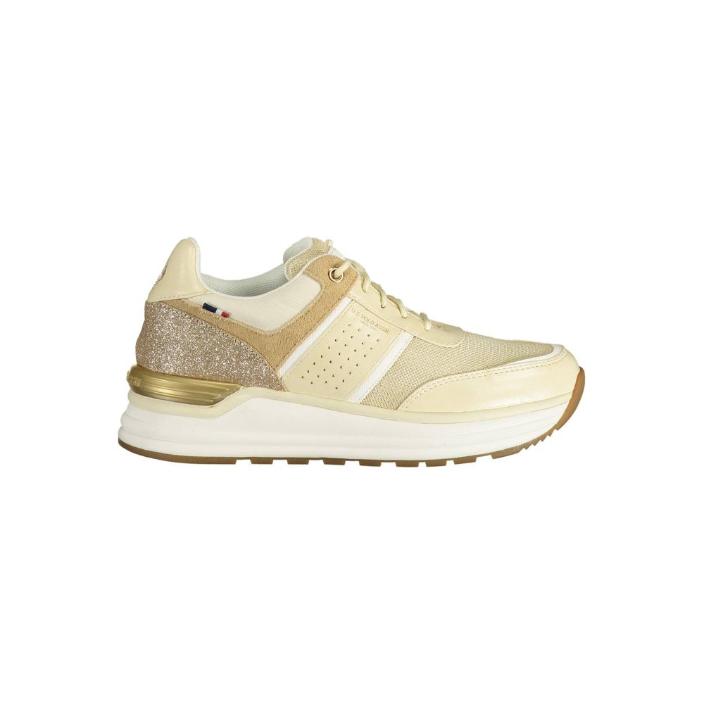Beige Polyester Sneaker
