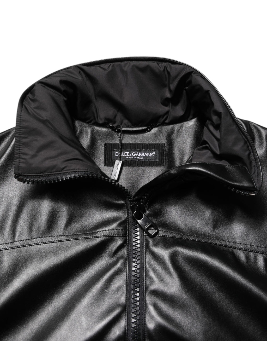 Black Polyester Logo Plaque Bomber Jacket