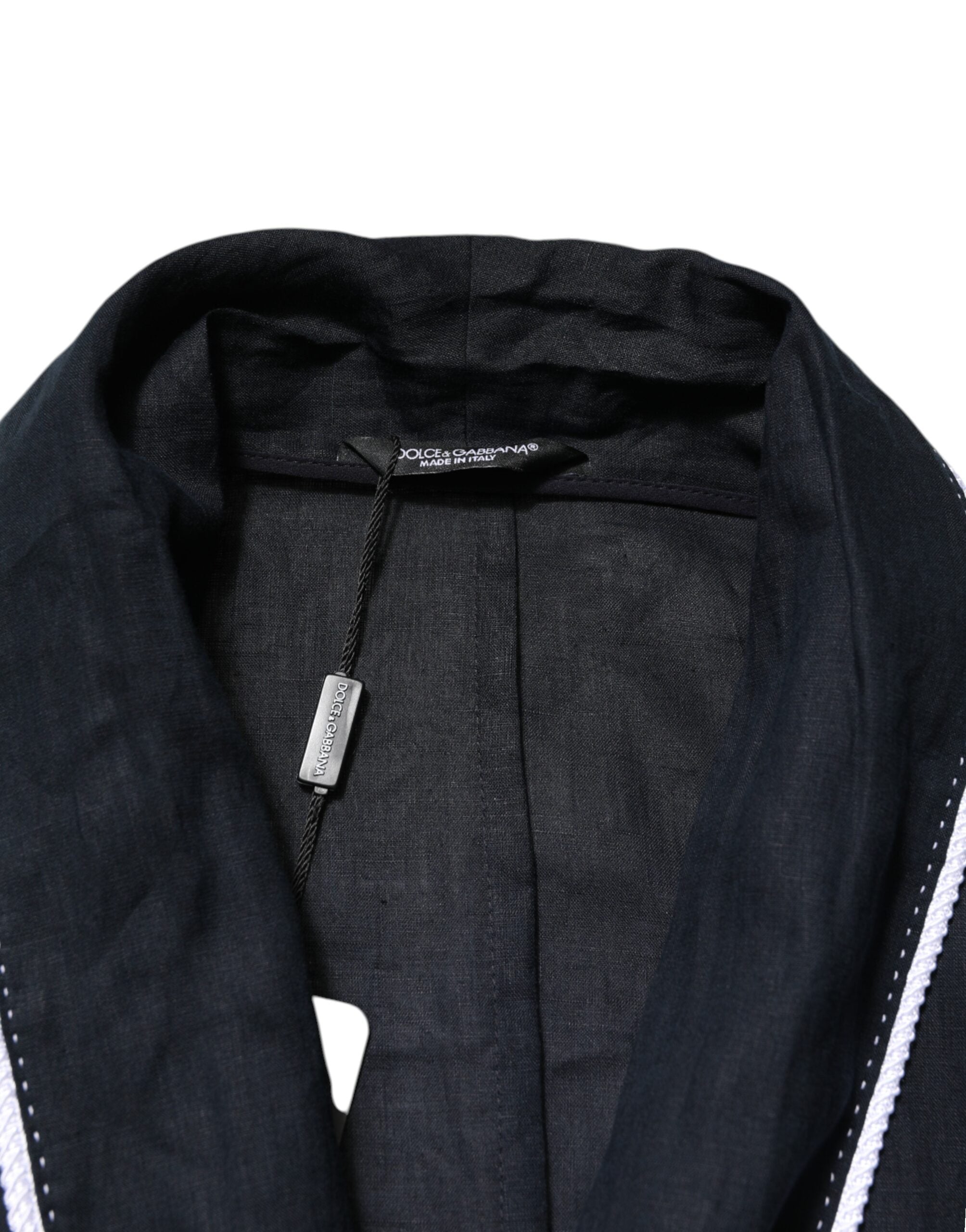 Dark Blue DG Embroidery Jacket Robe Blazer