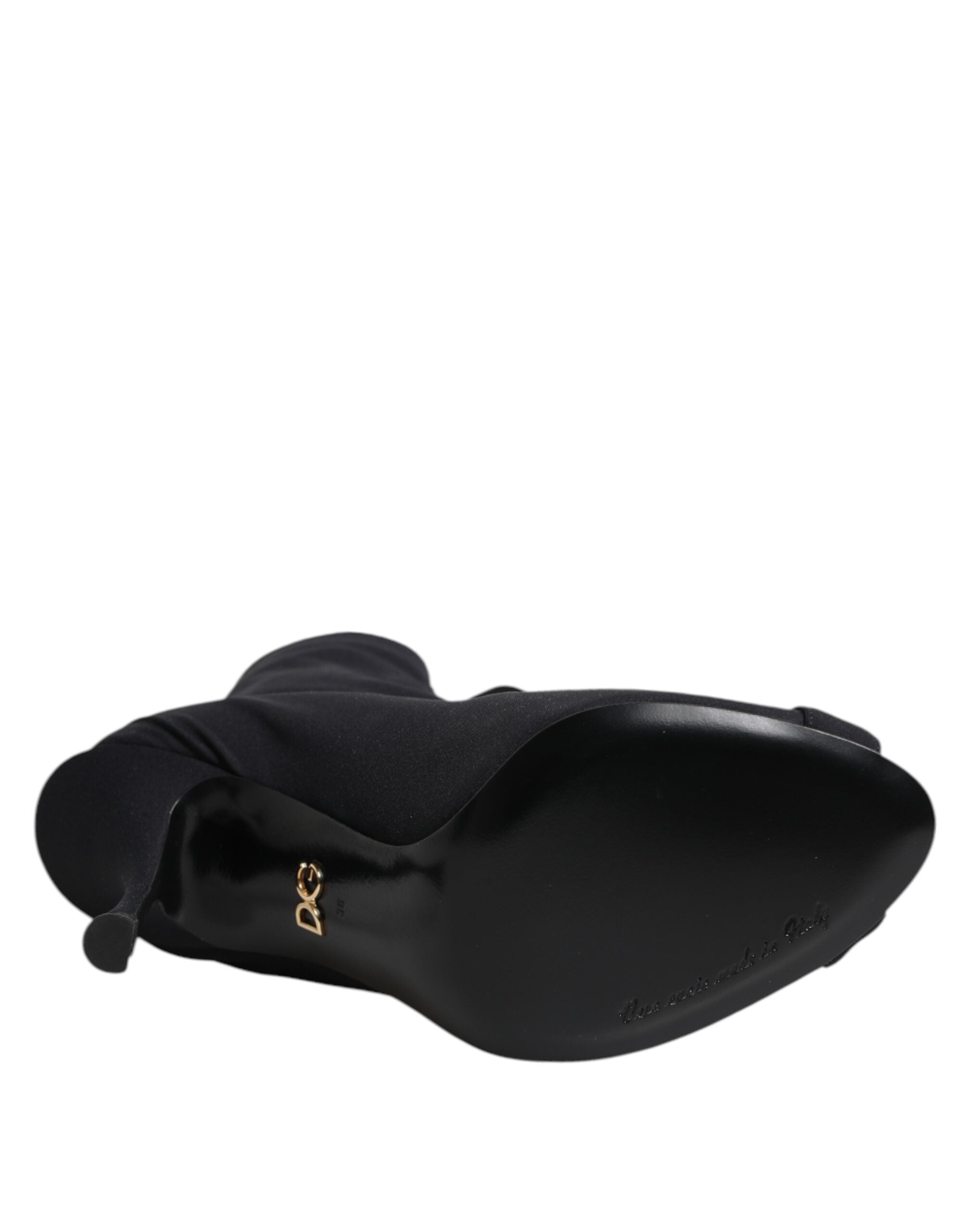 Black Stiletto Heels Lace Up Boots Shoes