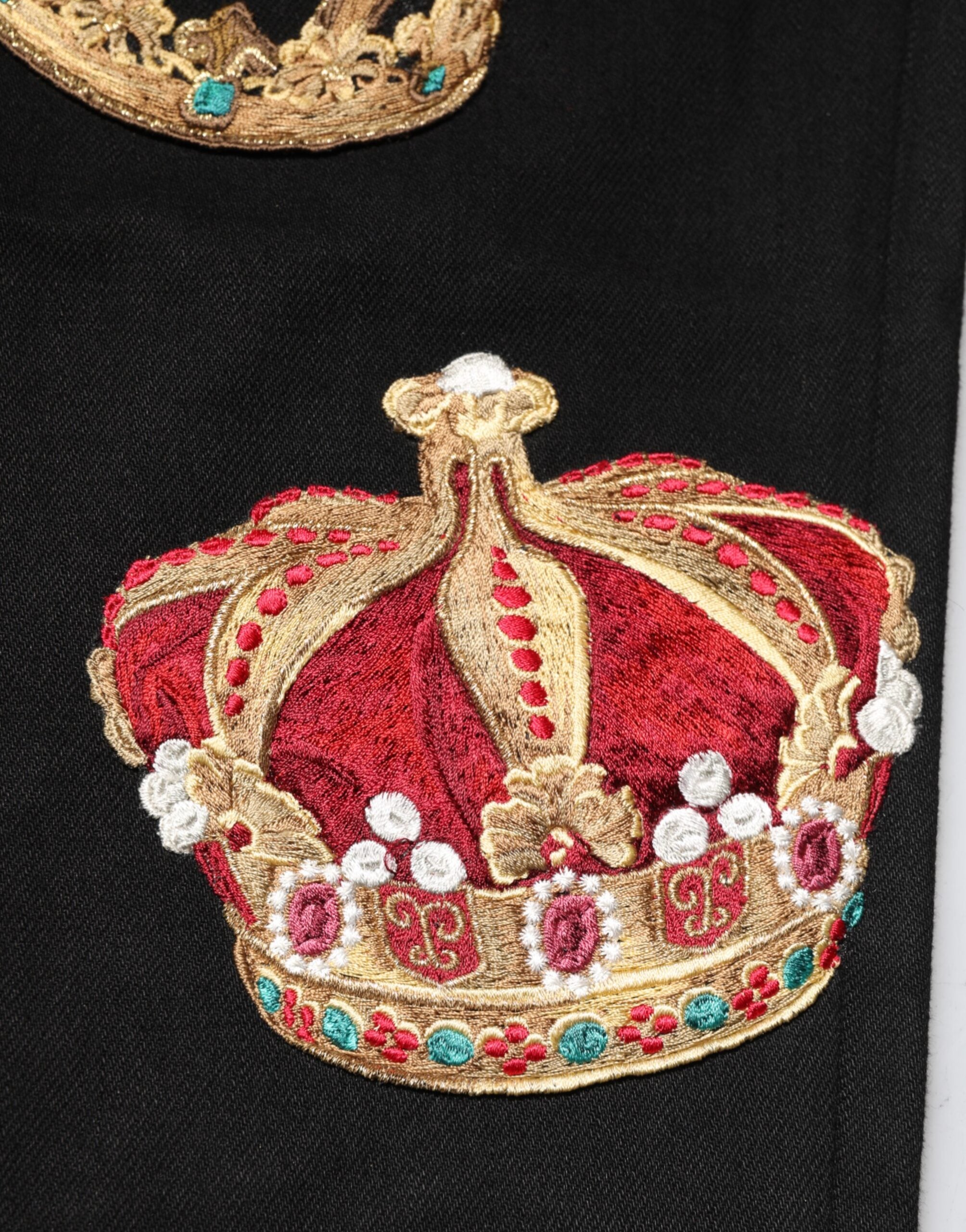 Black Baroque Royal Men Dress Trouser Pants