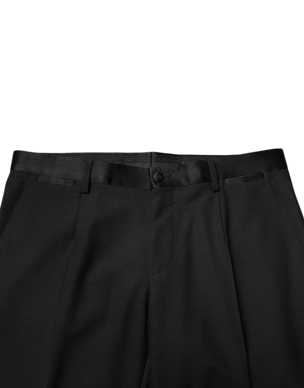 Black Wool Tapered Formal Men Dress Pants