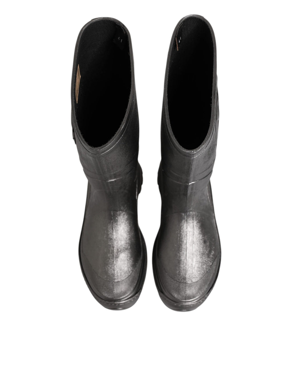 Black Argento Pull On Rain Boots Shoes