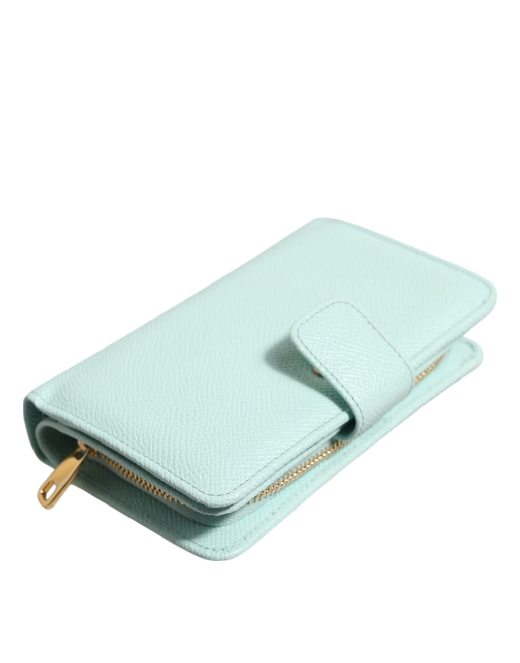 Mint Green Leather Bifold Continental Clutch Wallet