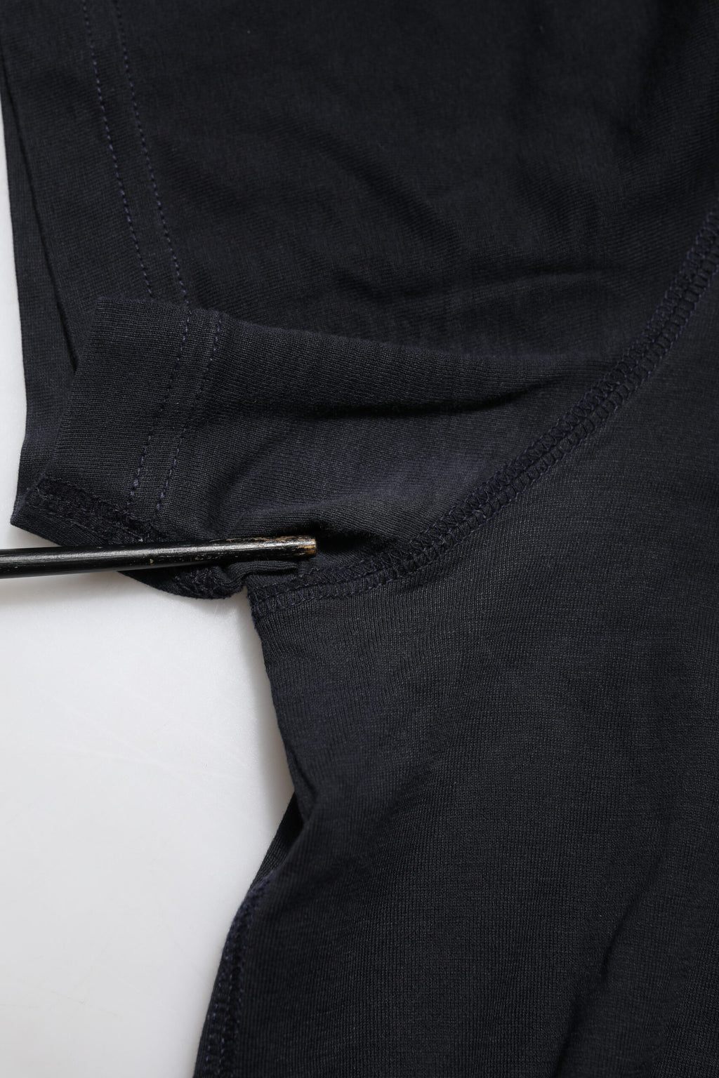 Dark Blue Logo Plaque Cotton Crewneck T-shirt