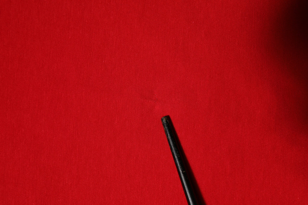 Red Cotton Short Sleeves Crew Neck Top T-shirt