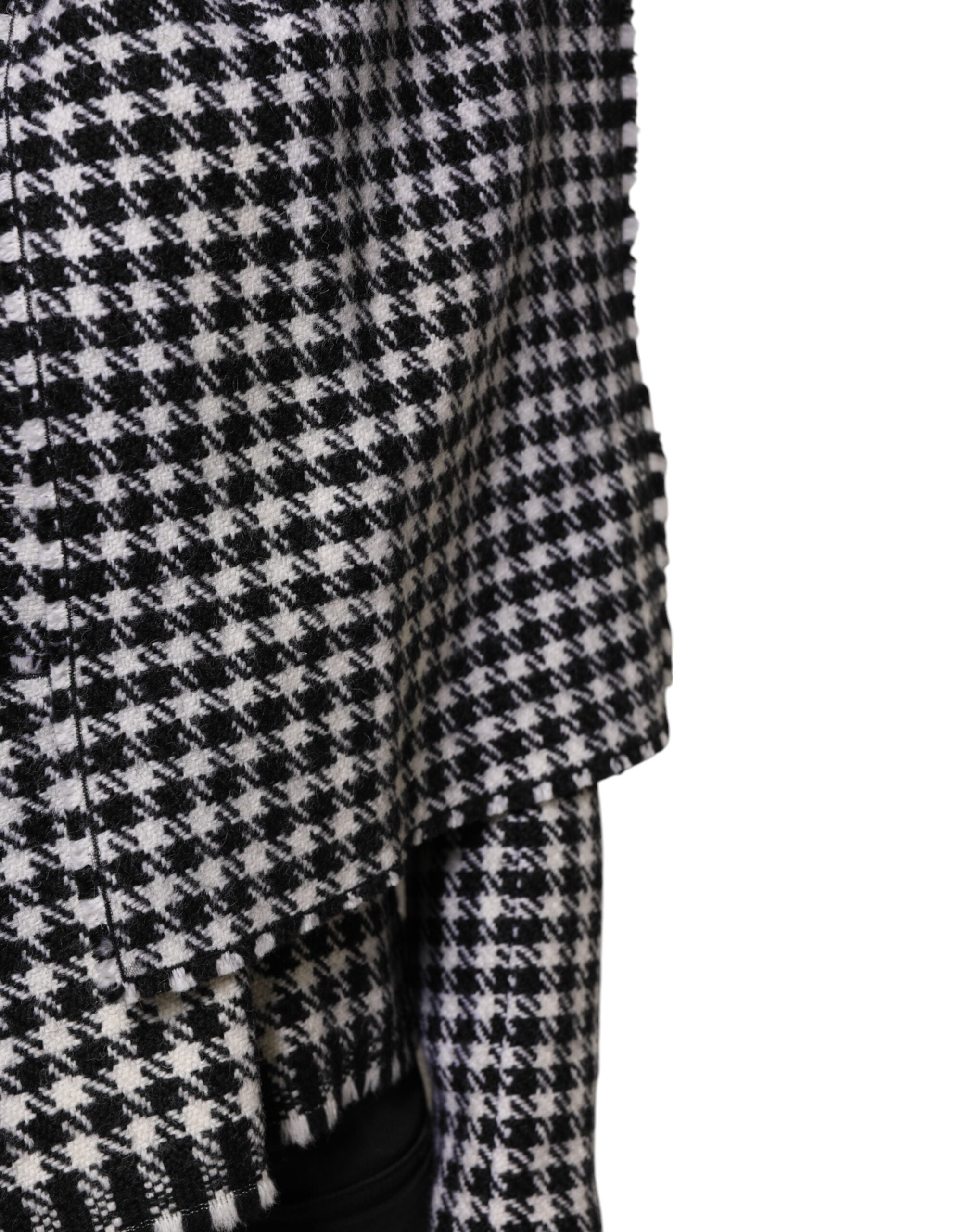 Multicolor Wool Monochrome Patterned Jacket