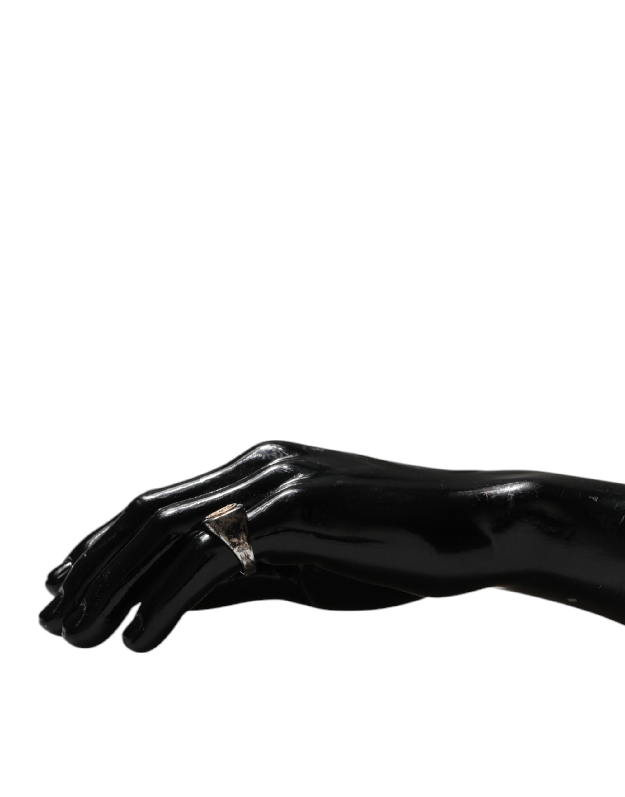 Silver Tone Engraved Two Color Real Brass Ring