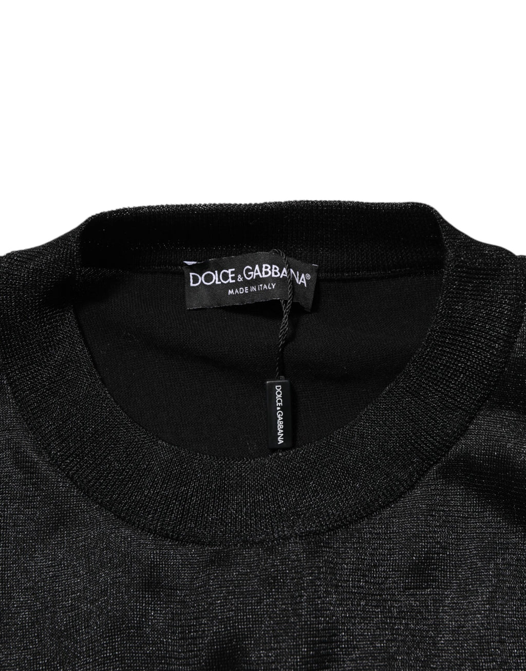Black Polyester Pullover Sweatshirt Sweater