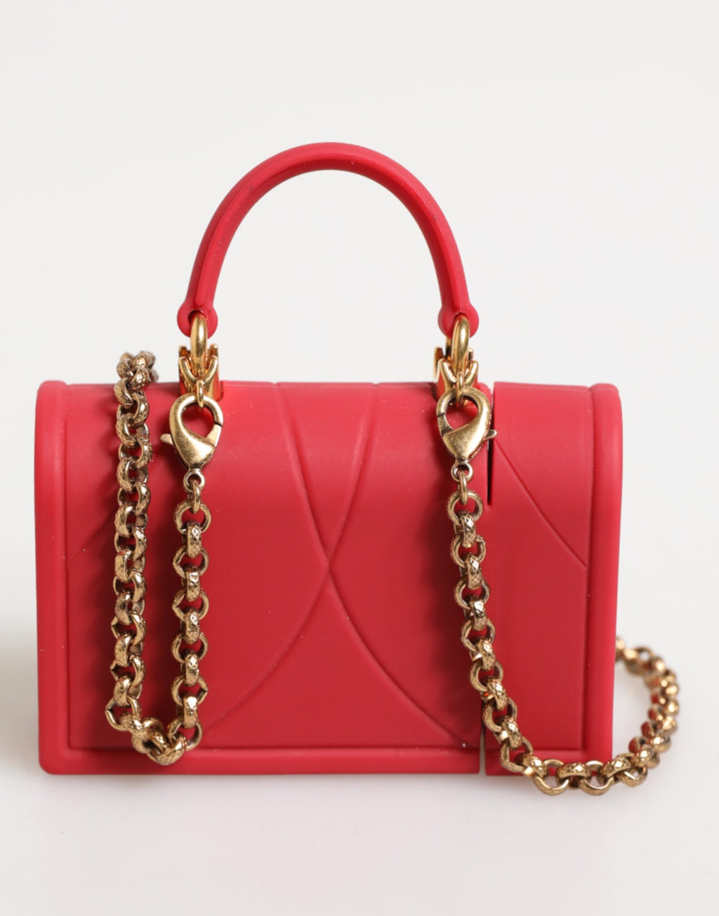 Dolce & Gabbana Red Silicone Devotion Heart Cover Bag Women Airpods Case