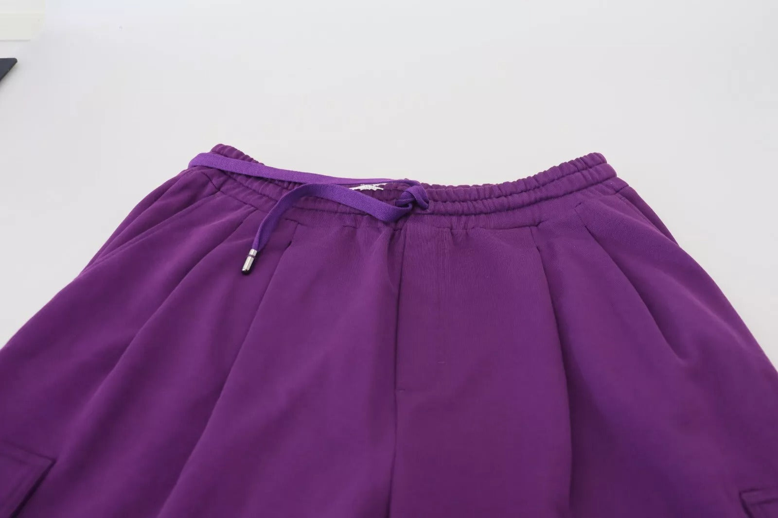 Purple Cotton Cargo Sweatpants Jogging Pants