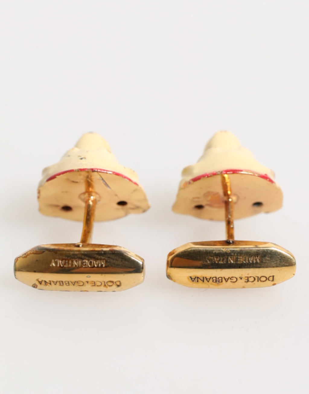 Brass Gold Tone Dog Puppy Men's Accessories Cufflink