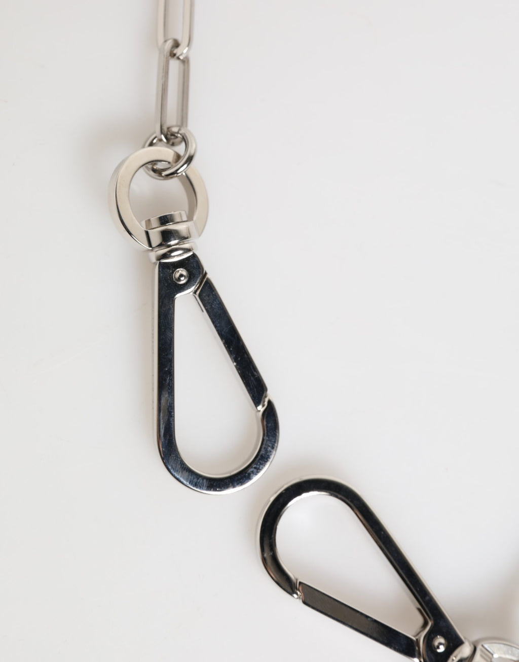 Silver Tone Metal Chain DG Logo Pendant Men Necklace