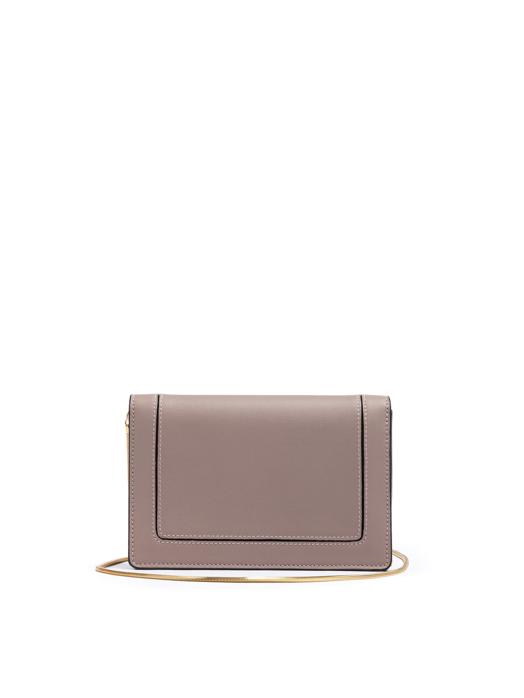 Powder Pink Leather Clutch Bag