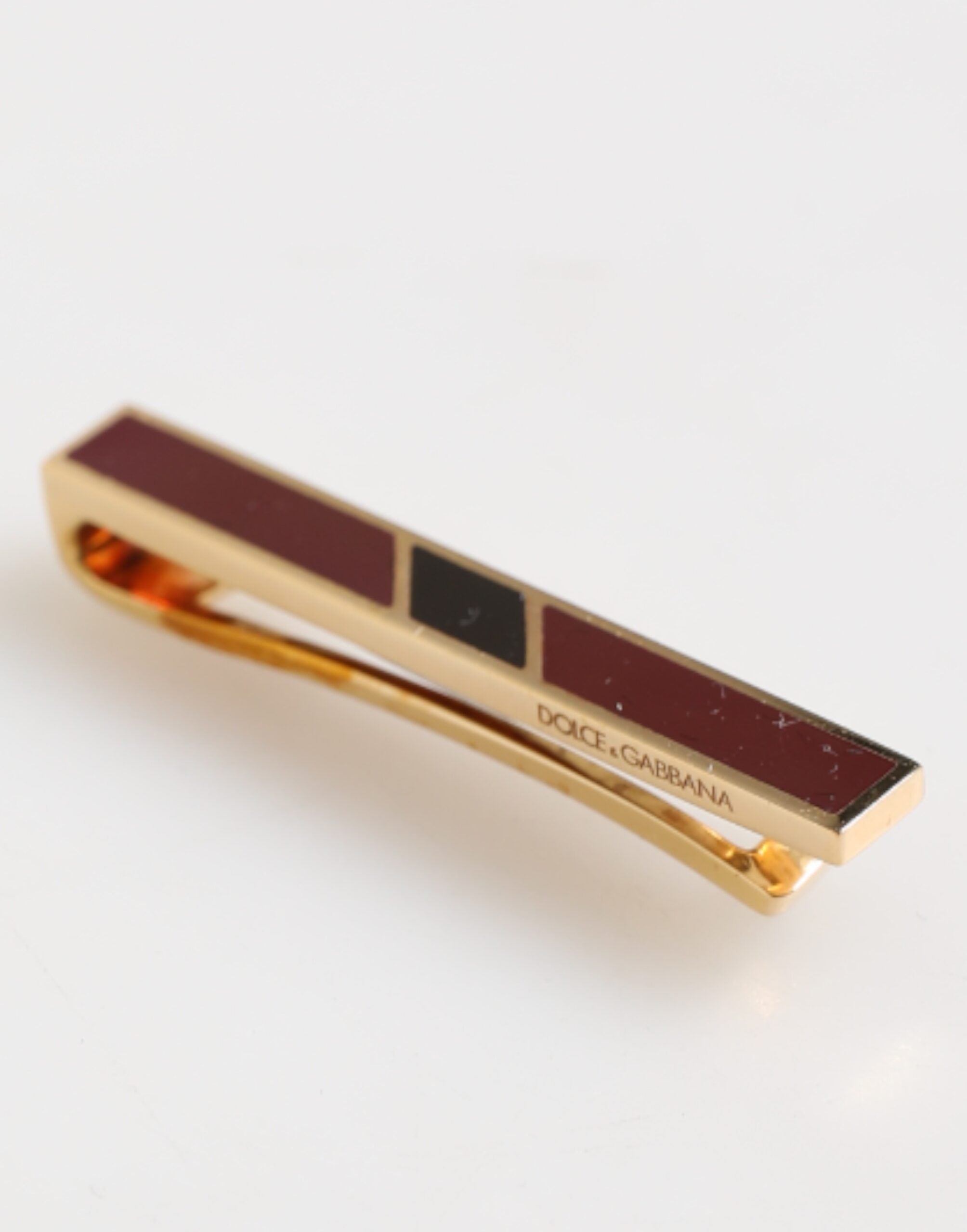 Multicolor Gold Tone Brass Men's Accessory Tie Clip Bar