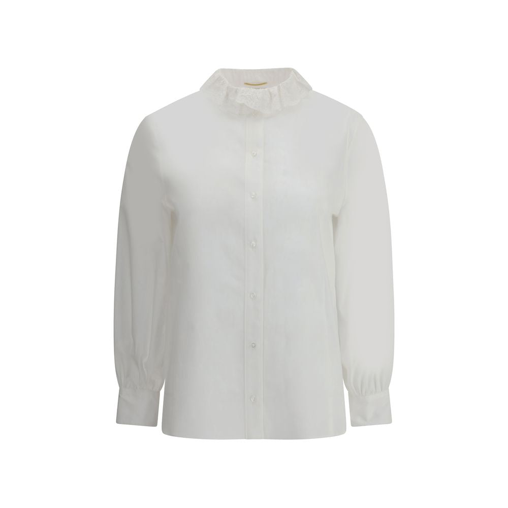 Saint Laurent White Cotton Dress Shirt