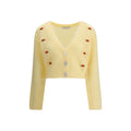 Alessandra Rich Bicolor Mohair Cardigan