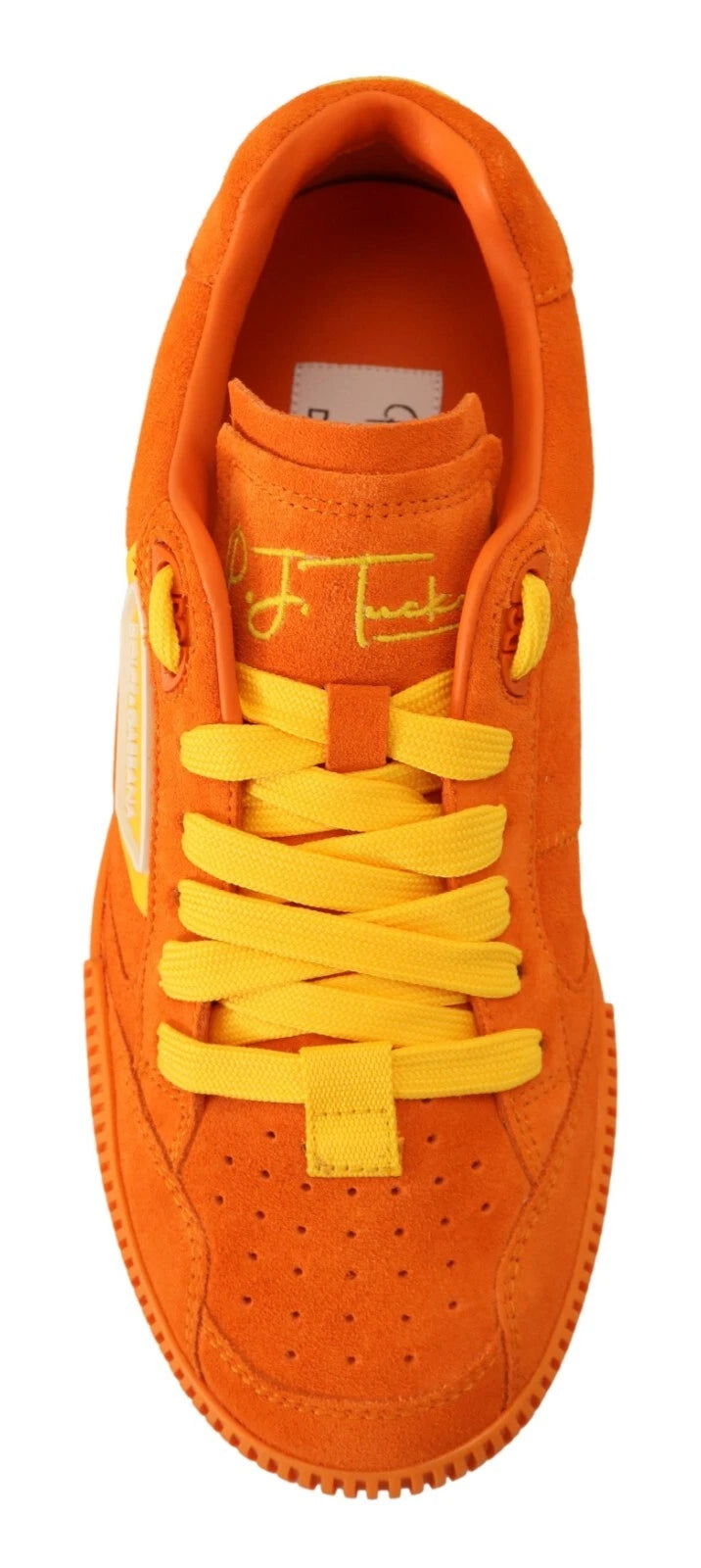 Orange Leather P.j. Tucker Men Sneakers Shoes