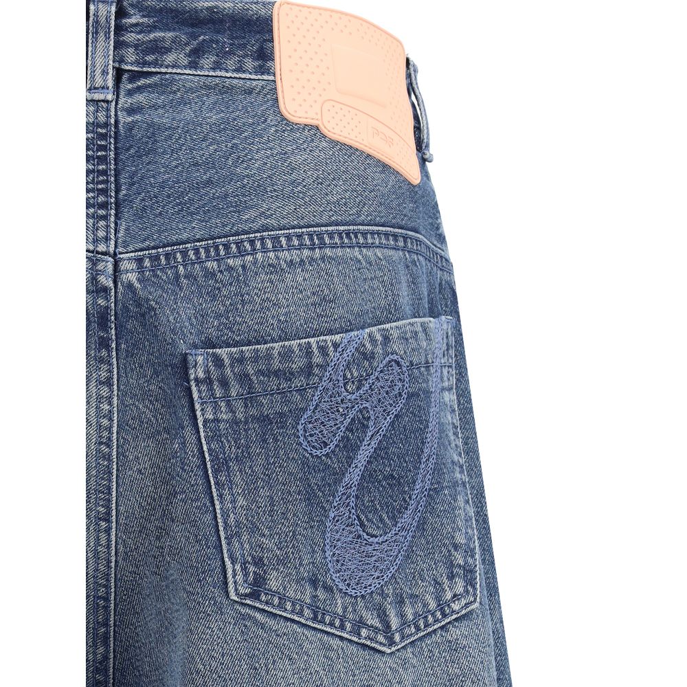 PDF Channel Blue Cotton Relaxed Fit Jeans